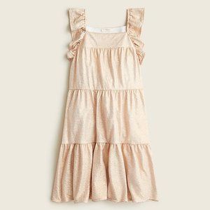 New! J Crew sz 5 Crewcuts Girls' pink rose gold shimmer dress NWT